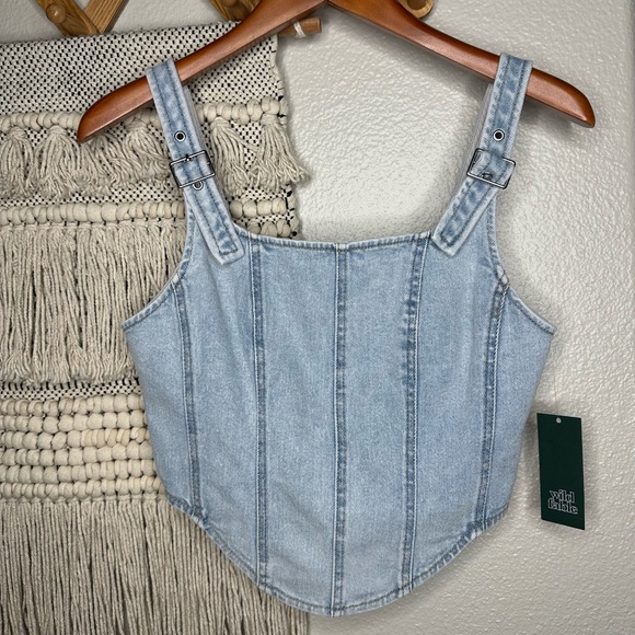 Wild Fable Denim Vest Top - Picture 1 of 3